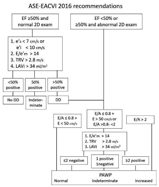 Ase Algo - Algoritrmi delle Raccomandazioni 2016 per la valutazione ecocardiografica della funzione diastolica VS